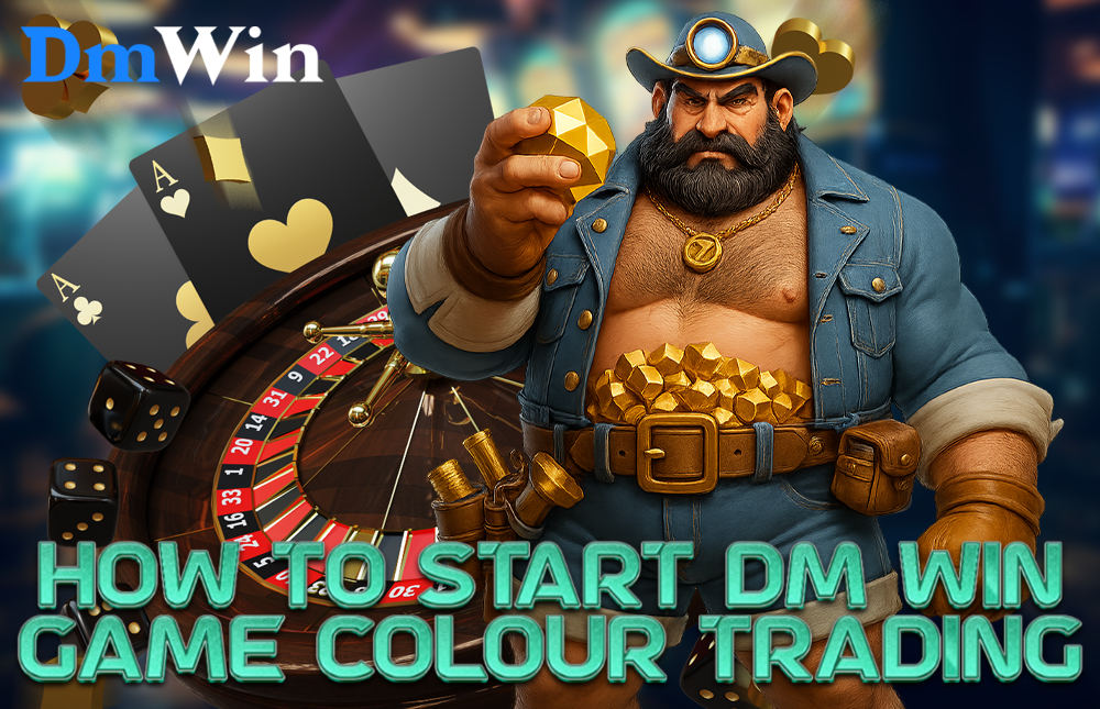 A picture of a character showing colour trading tricks.