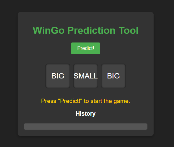 A picture of a chart showing the Wingo Prediction Tool V5.