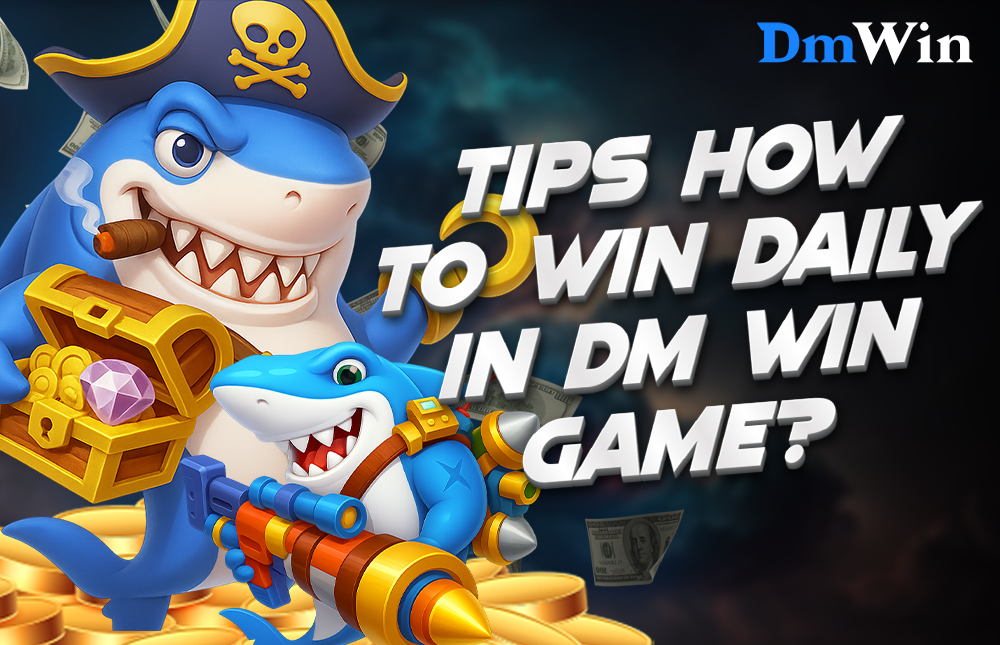 A picture of a man showing tips on how to win daily in the DM Win game.